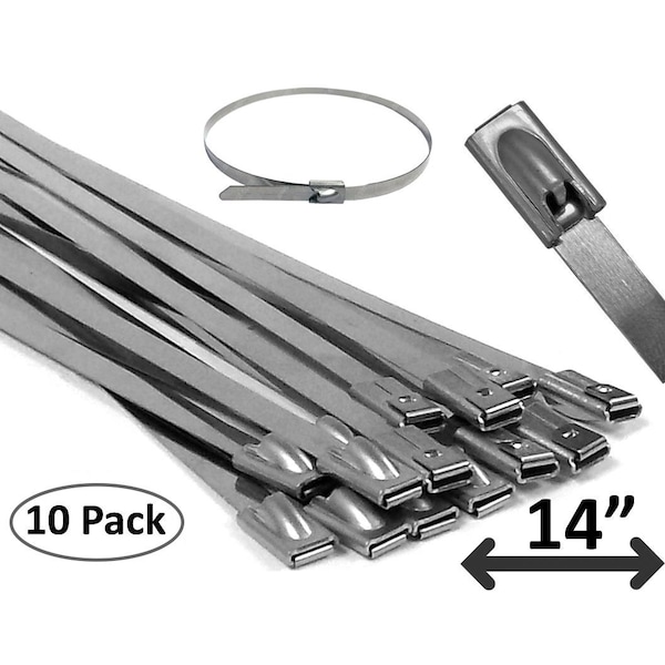 Electriduct Cable Tie, 14 in, Stainless Steel, 10 PK CT-ED-SS-14-10 - main